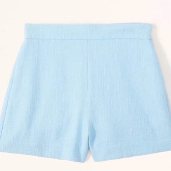 Abercrombie High Rise Waist Light Blue Tweed Shorts Size Small - Picture 5 of 6